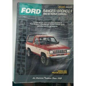 Book 1983 - 90  Chilton's Ford Ranger Bronco II Repair Manual 2 and 4 Wheel Driv